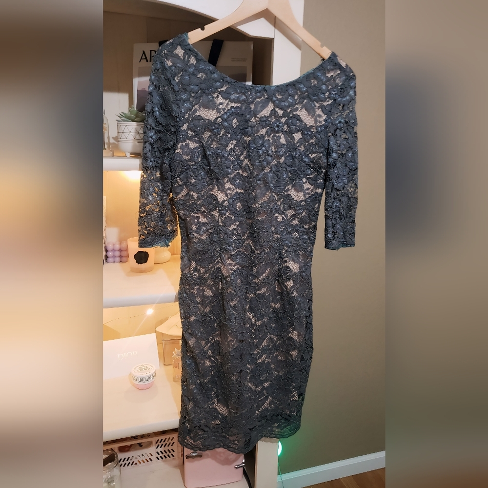 Soieblu Dark Grey Lace Dress
